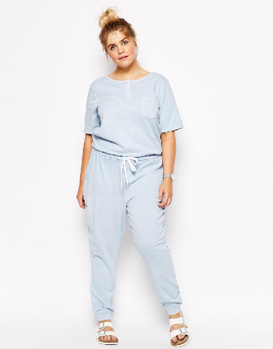 asos curve acid wash jumpsuit