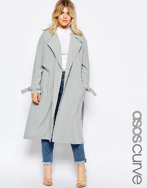 asos curve duster coat