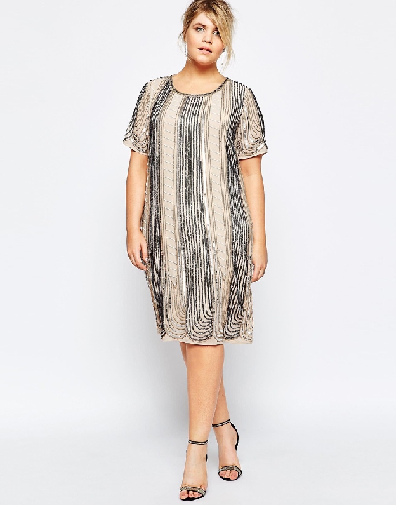 asos plus embellished shift dress