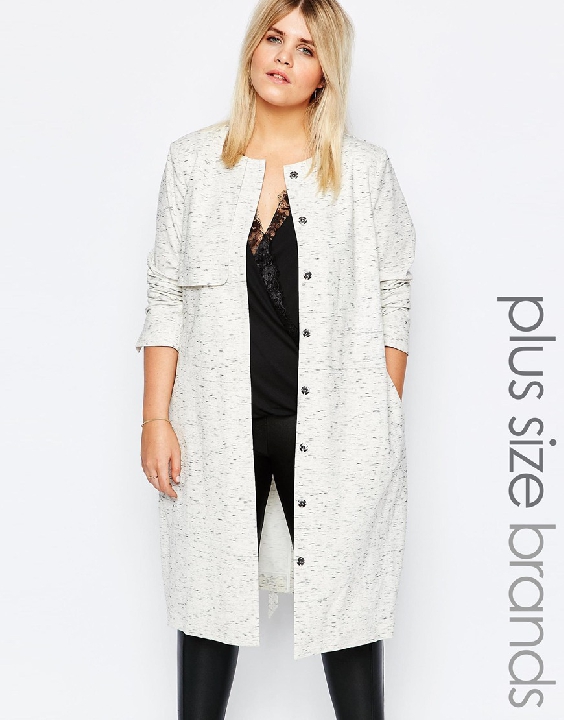 asos plus tailored coat