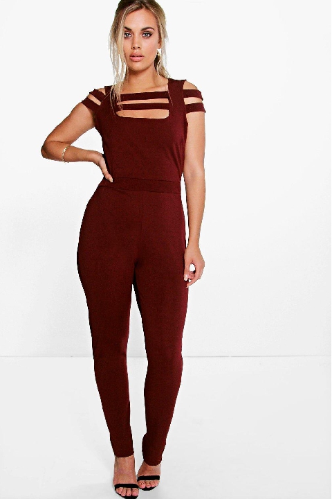 boohoo strappy detail jumpsuit