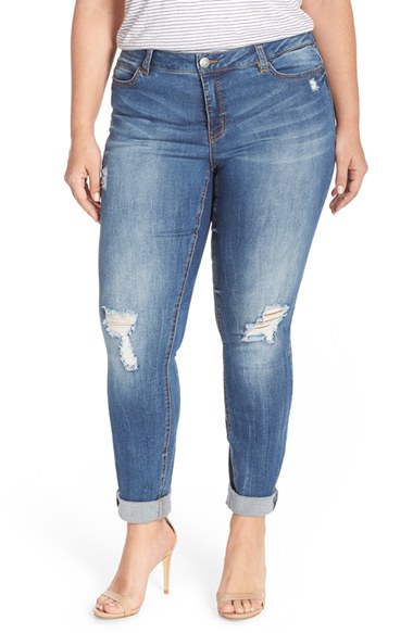 nordstrom destressed skinny jeans