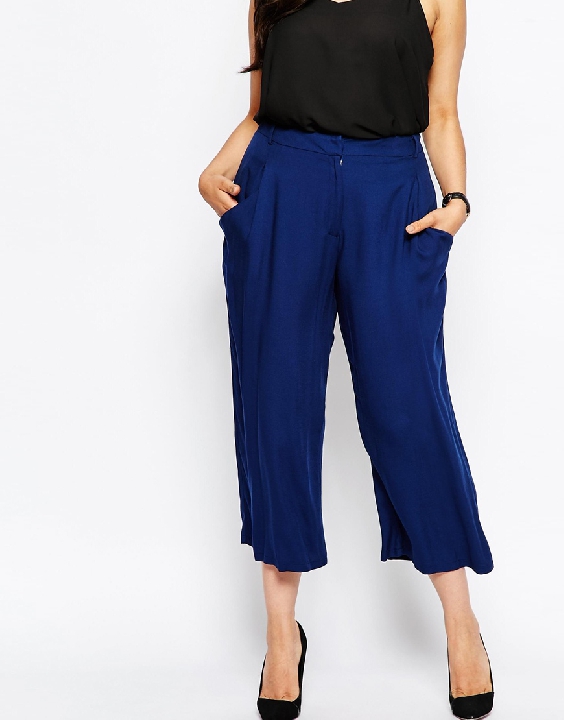 asos curve wide leg crop