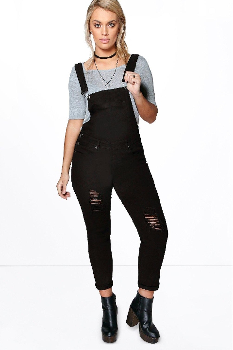 boohoo denim dungaree