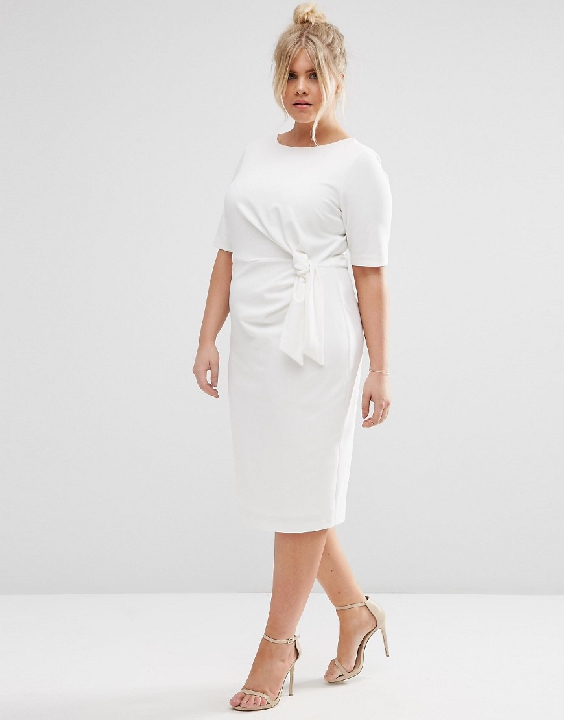 asos curve knot front dress