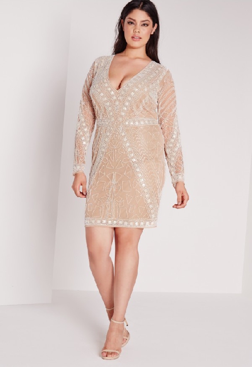 missguided embellished dress