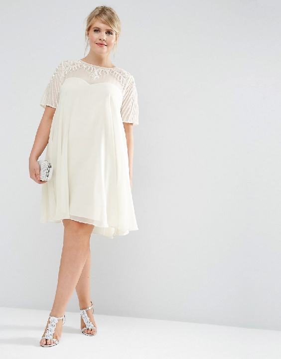 asos curve embellished swing dress