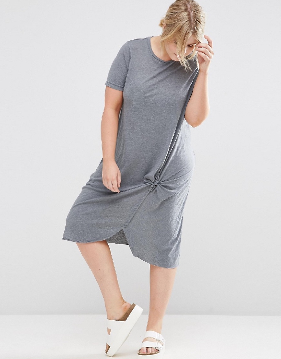 asos curve knot front dress