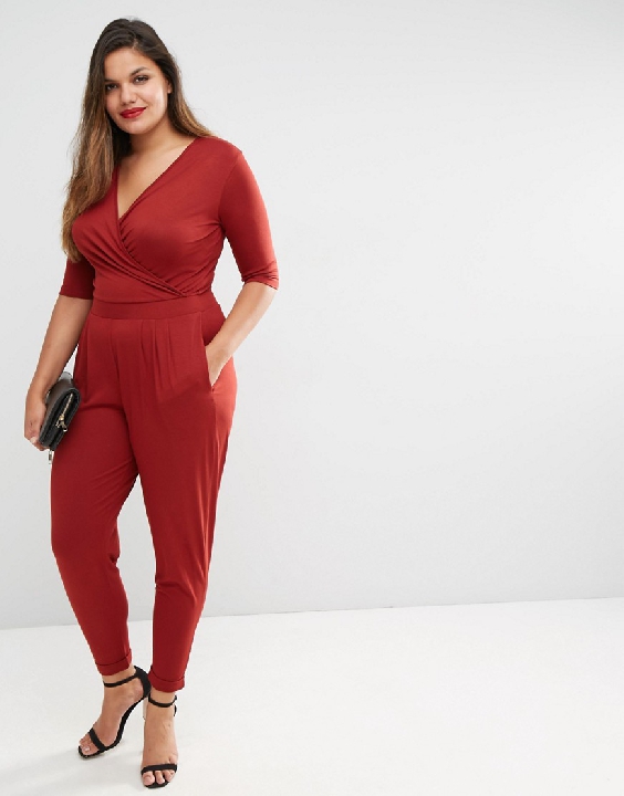 asos curve wrap jumpsuit