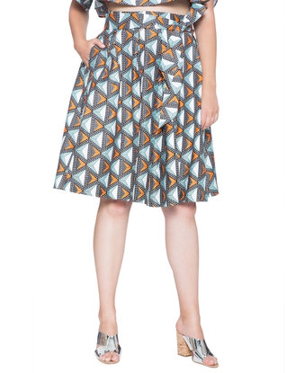 eloquii tie midi skirt