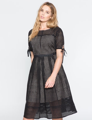 eloquii eyelet midi dress