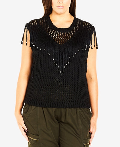 macys fringe sweater