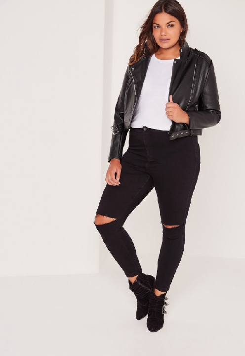 missguided faux leather biker jacket