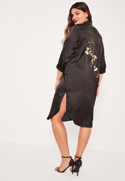missguided embroidered back dress