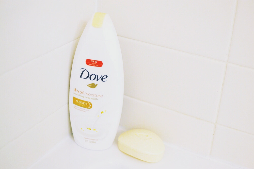 dove dry oil body wash